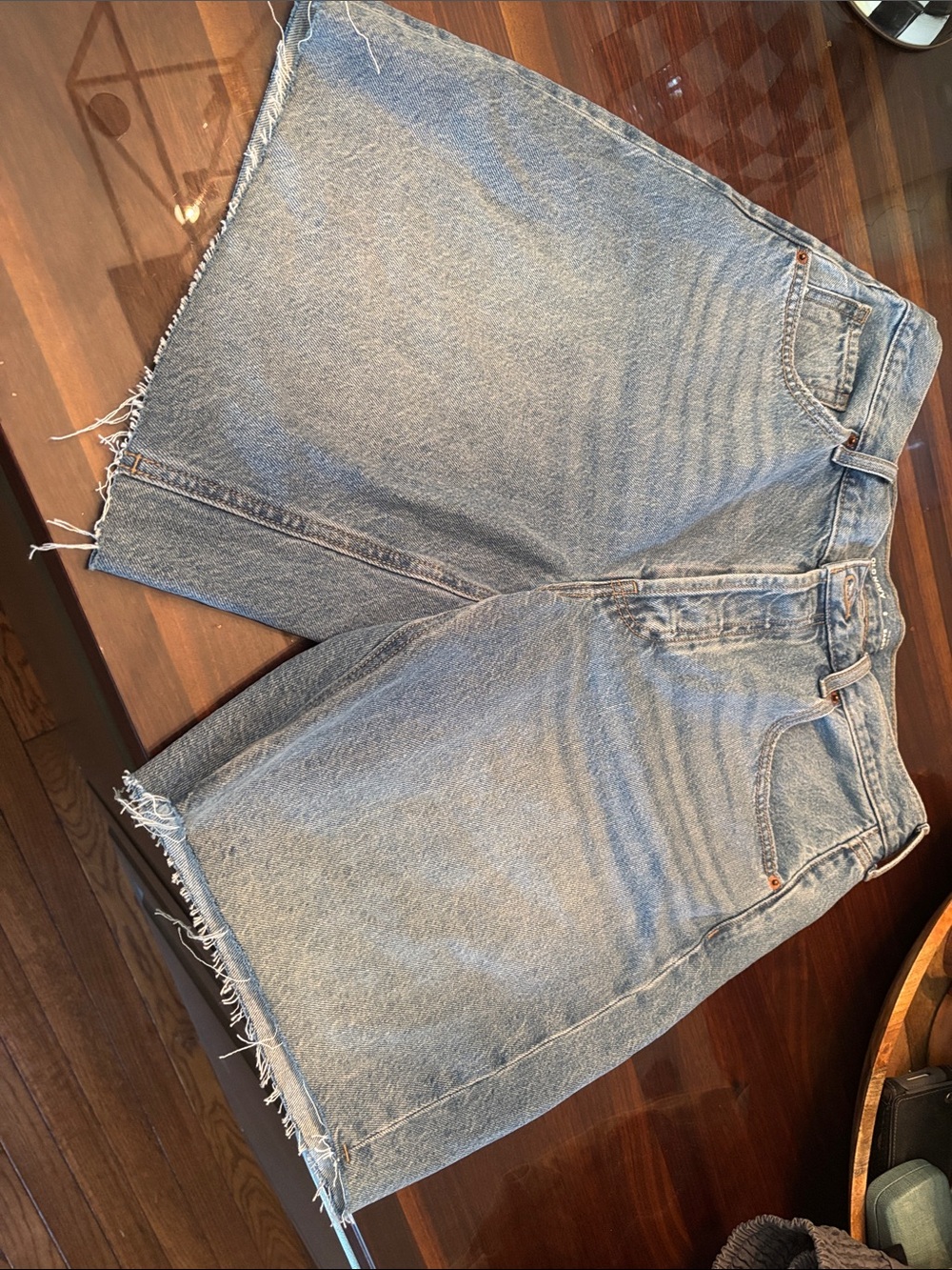 Old Navy Light Blue Denim Bermuda Shorts